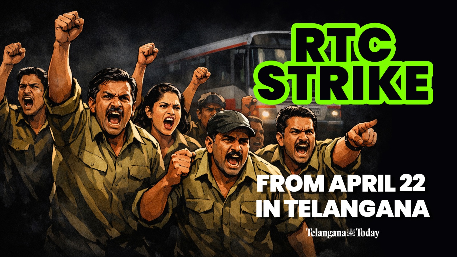 Watch: Telangana RTC strike from April 22: What it means for you