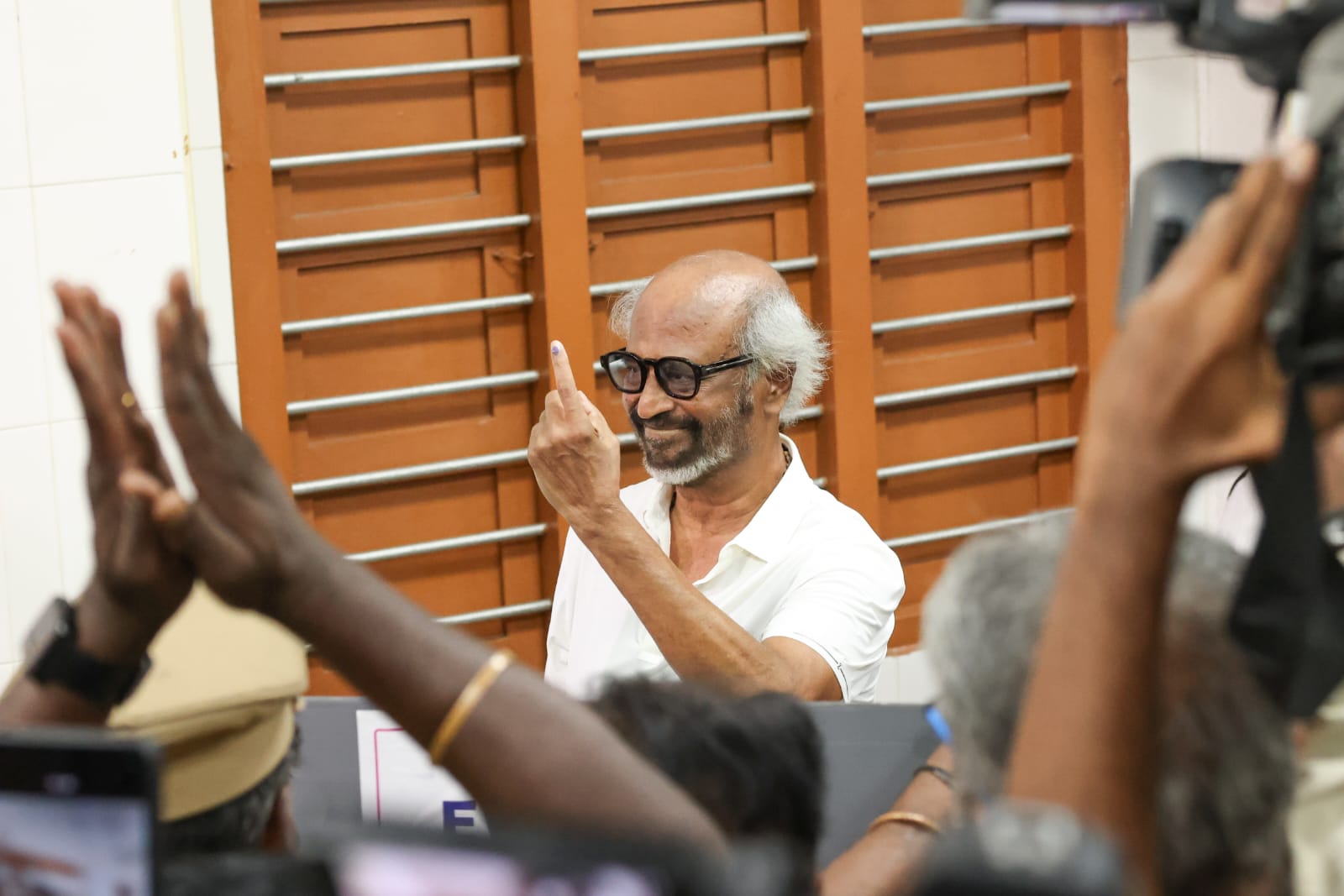 TN Assembly elections: Rajinikanth, Soundarya Rajinikanth cast their votes at Stella Maris College