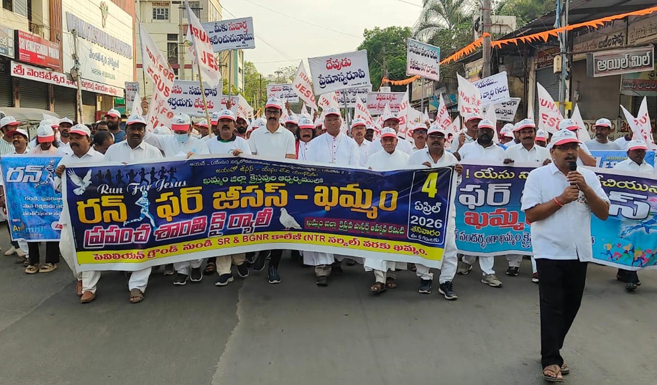 Christian associations in Khammam organise ‘Run for Jesus’ for world peace