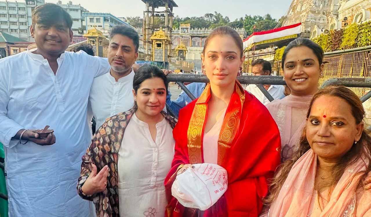 Tamannaah Bhatia visits Tirumala temple, shares moments on Instagram
