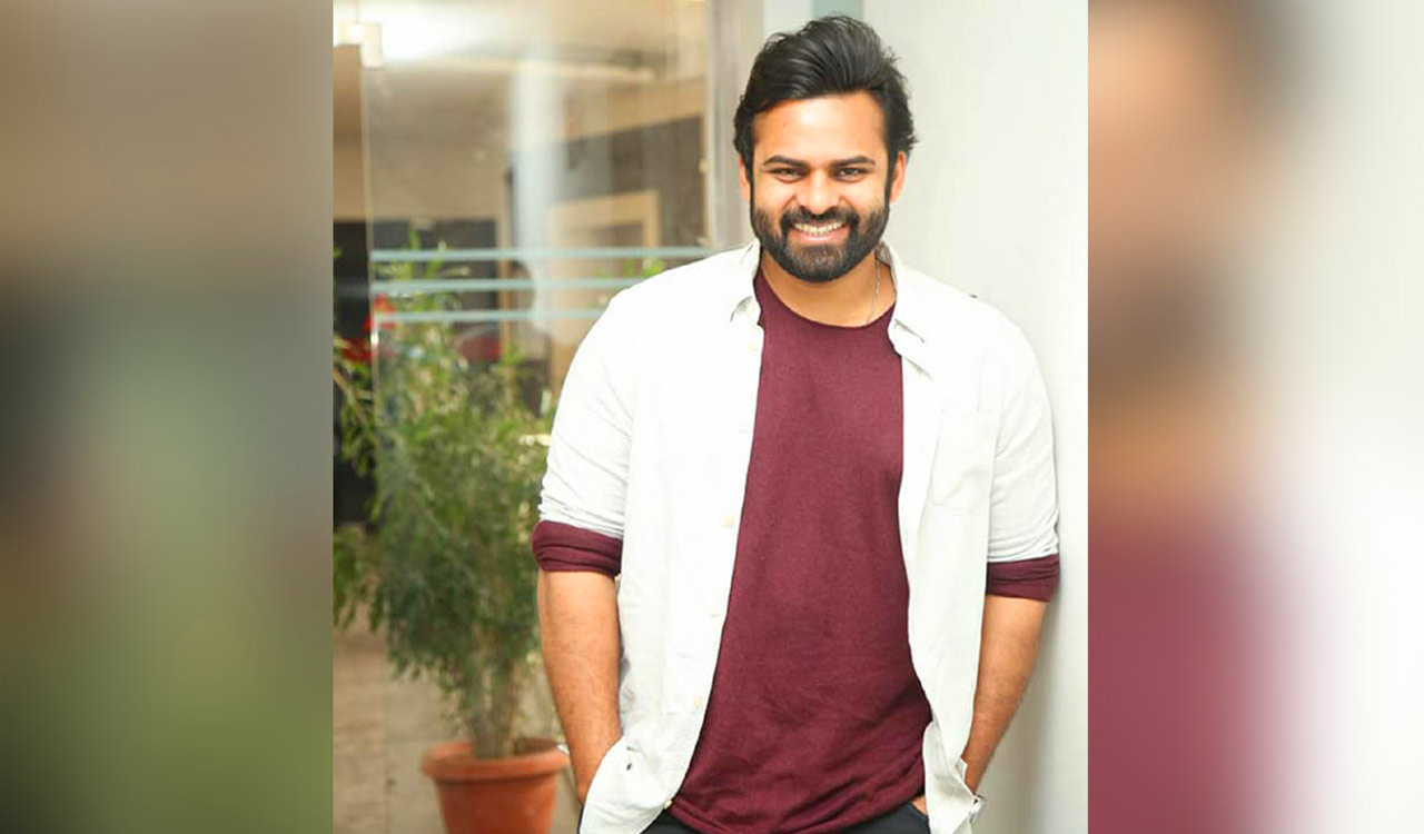 Sai Dharam Tej visits visits Vemulawada, offers prayers at Bheemeshwara Swamy temple