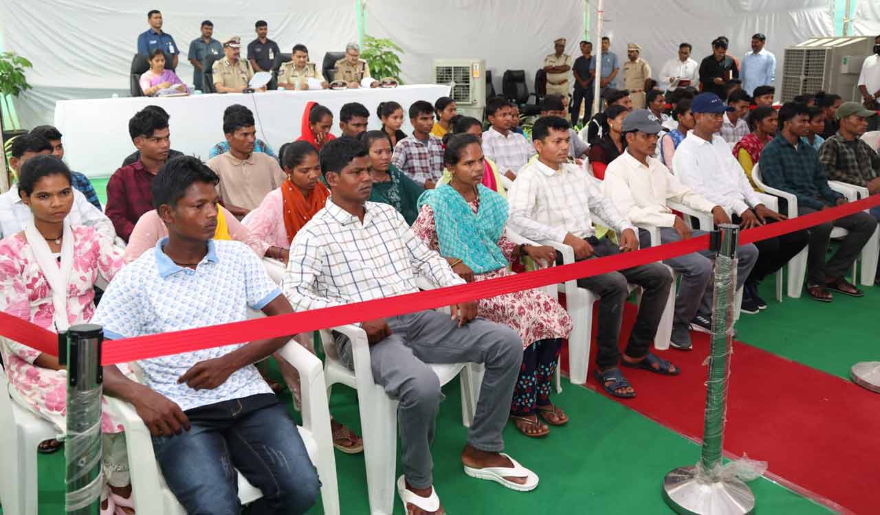 47 Maoist cadres surrender in Telangana with 32 weapons