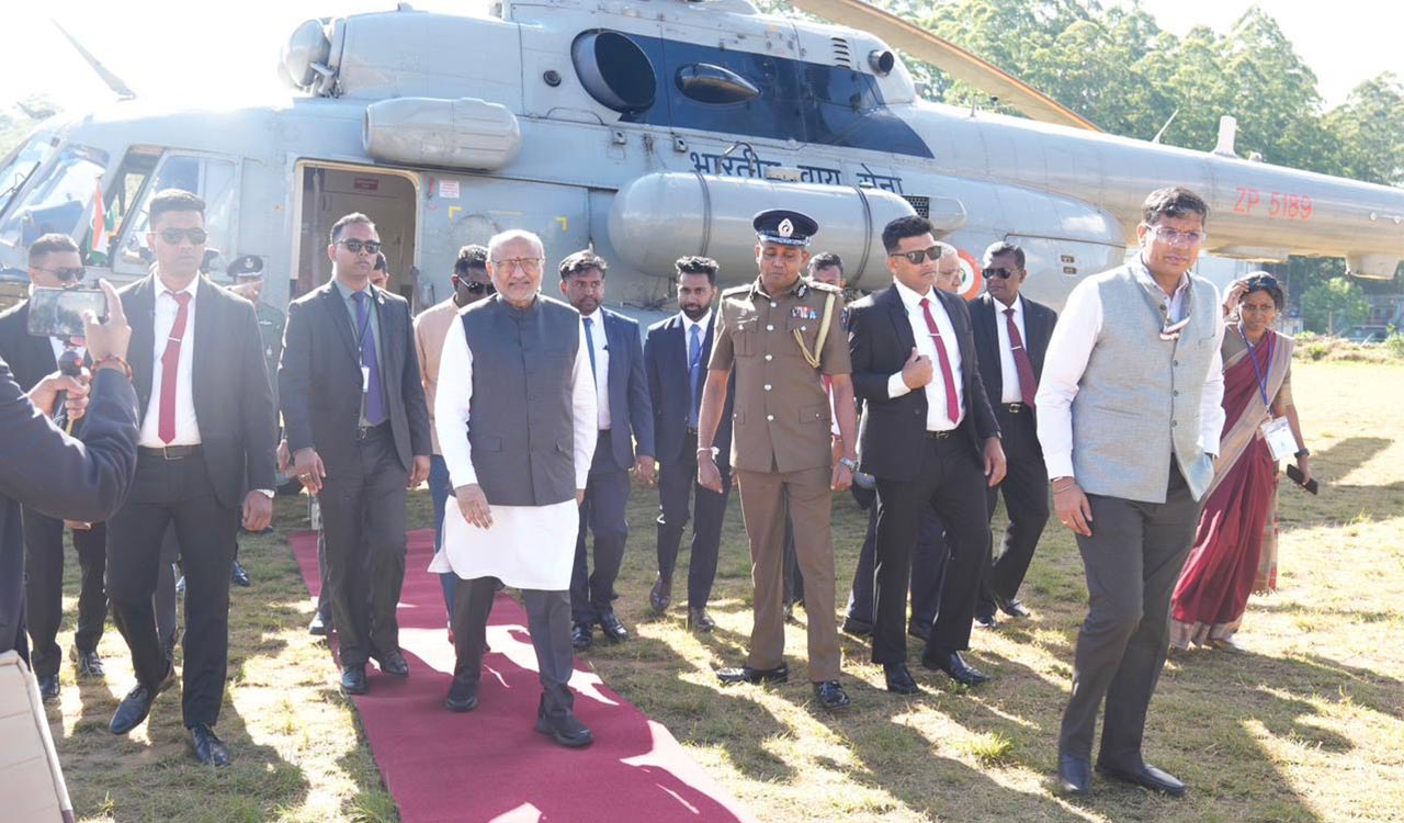 VP Radhakrishnan meets Indian-origin Tamil beneficiaries of Indian Housing Project in Sri Lanka