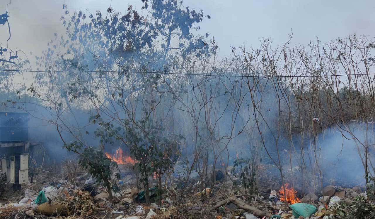 Burning of waste resulting in frequent fire accidents in BHEL