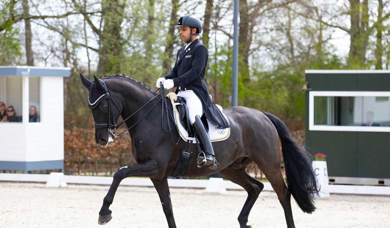 Anush Agarwalla finishes second at CDI Hagen dressage event
