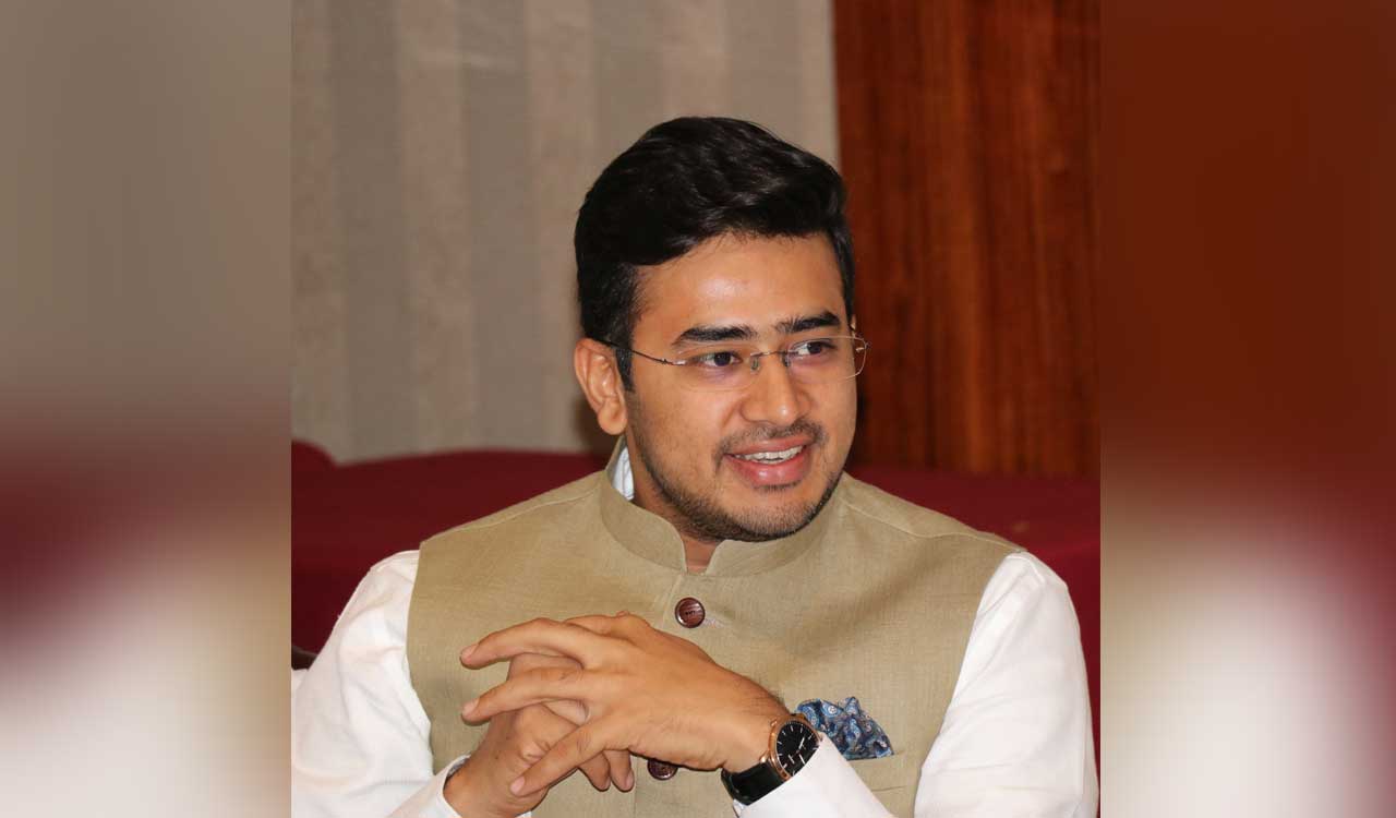 BRS demands for action against Tejasvi Surya over Partition remark