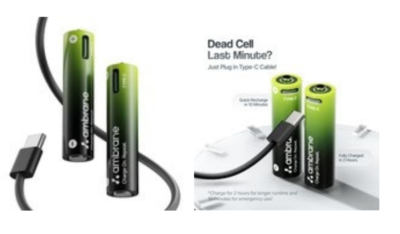 Ambrane launches India’s first Type-C rechargeable AA and AAA batteries