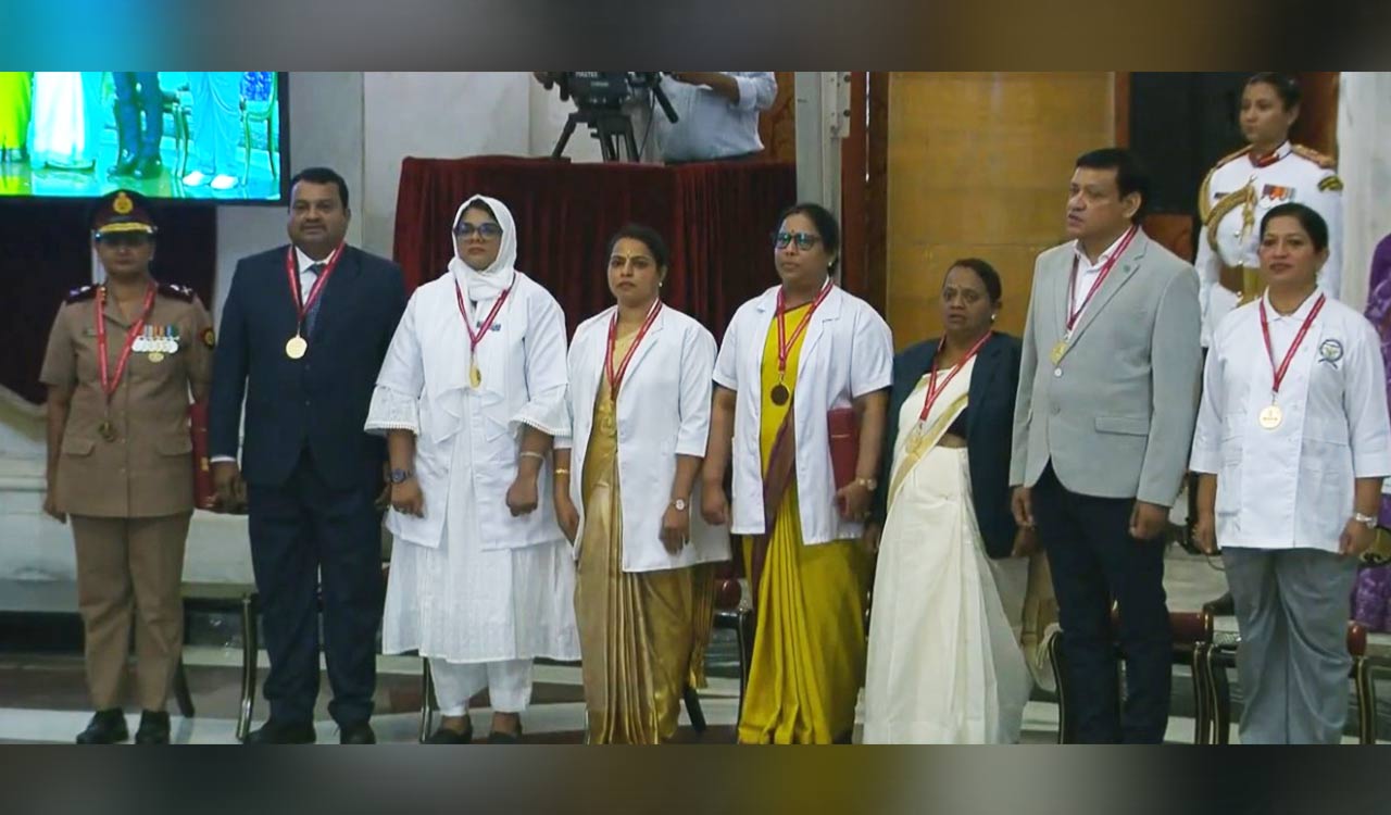 Prez Murmu honours nursing personnel with National Florence Nightingale Awards
