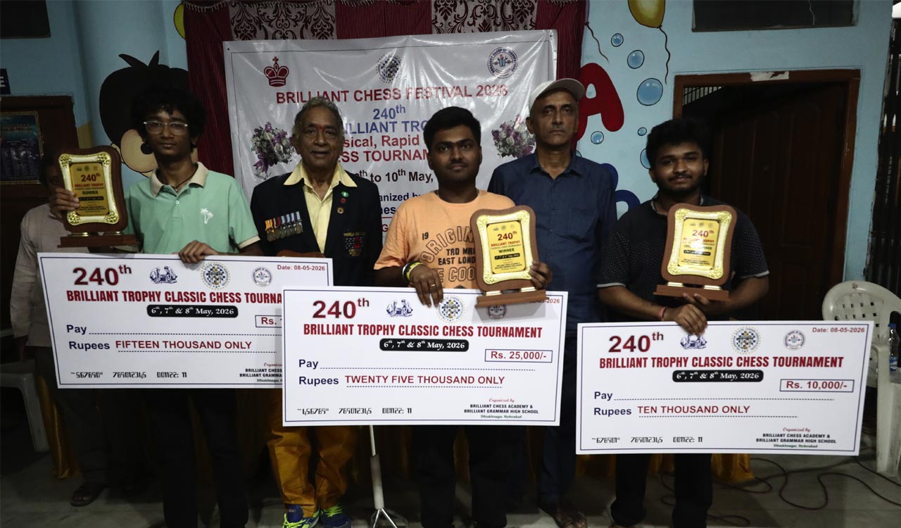 Chidvilas Sai Surapaneni wins 240th Brilliant Trophy Classical Chess Tournament