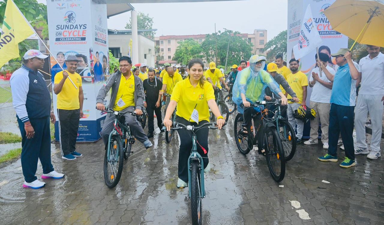 Fit India Sundays on Cycle: Raksha Khadse leads CWG 2030 celebration at IIT Guwahati
