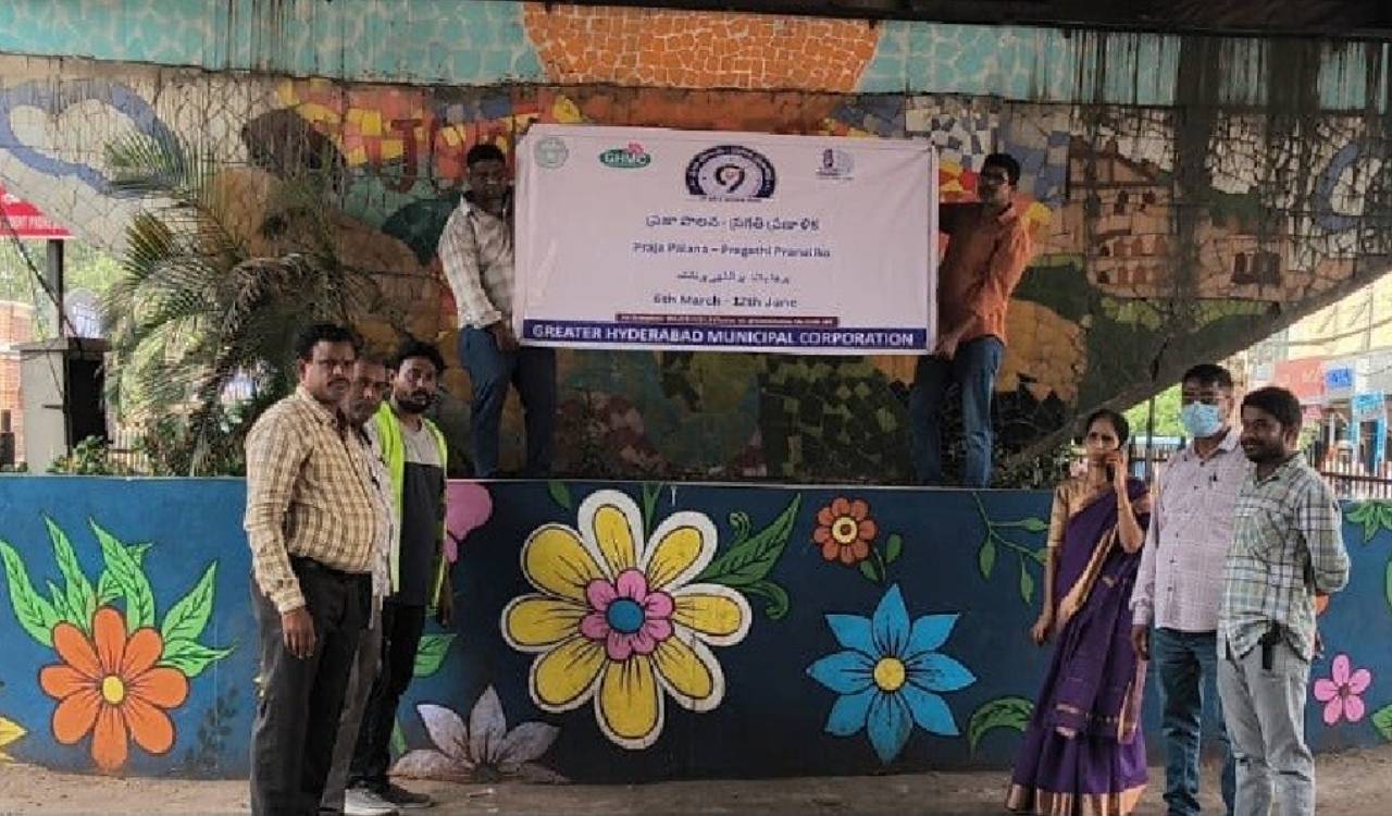 Public spaces in Hyderabad get a colourful civic makeover