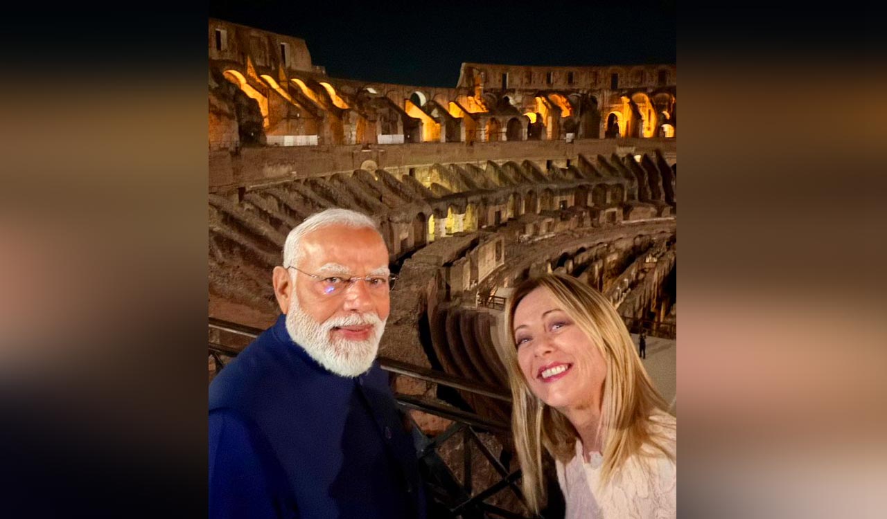 Giorgia Meloni welcomes PM Modi to Rome for bilateral talks