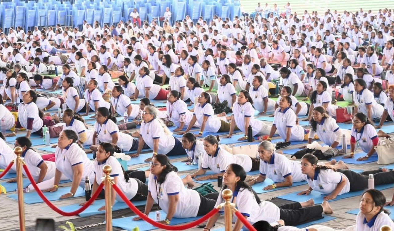 Hyderabad: 6,000 participants set Asia record with mass Bhujangasana performance