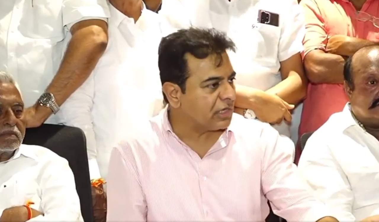 KT Rama Rao slams Congress over law and order failure
