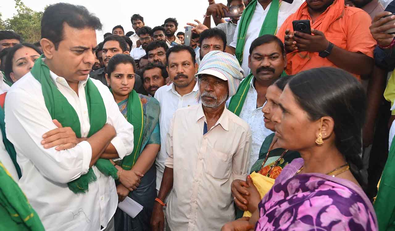 KTR demands immediate procurement of crops, warns of protests over Congress govt’s inaction