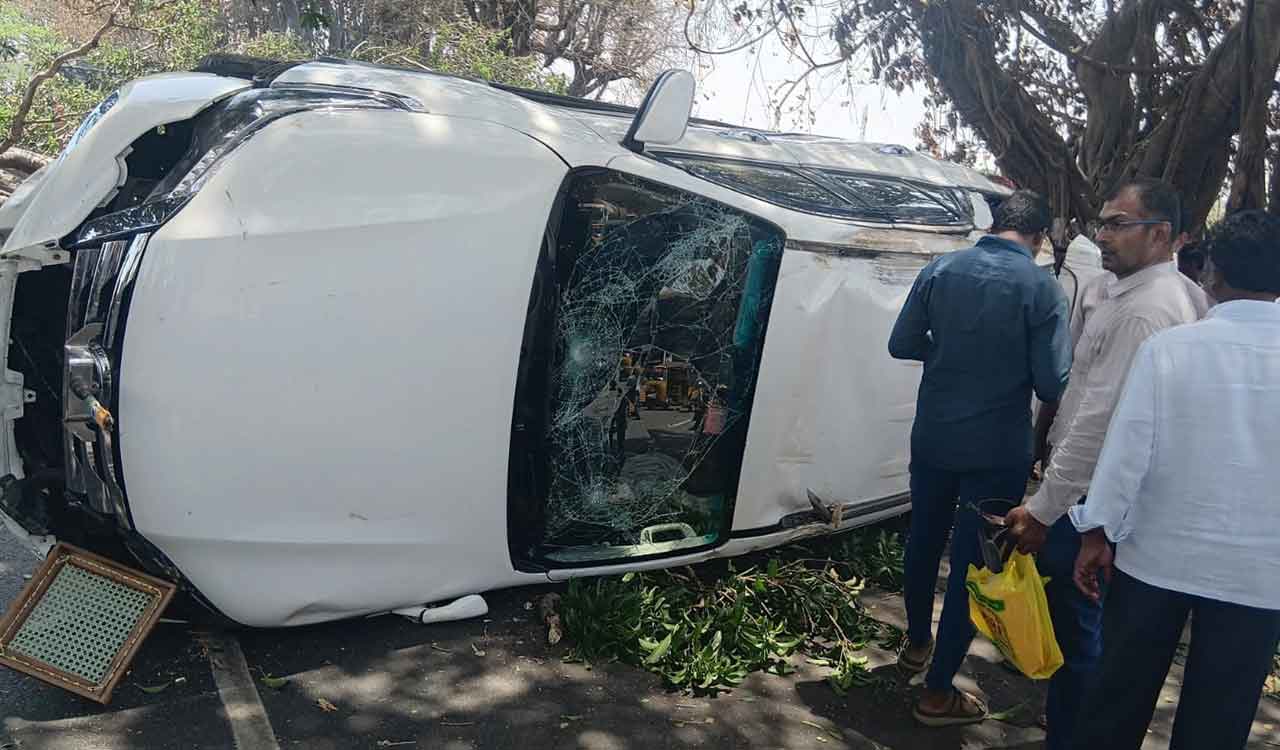 Narrow escape for TGOA leader as burnt tree falls on car