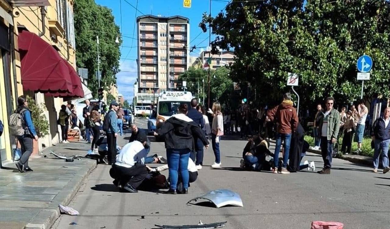 Eight injured as speeding car rams pedestrians in Italy’s Modena