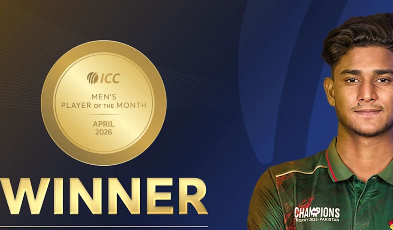 Nahid Rana has won the ICC Player of the Month