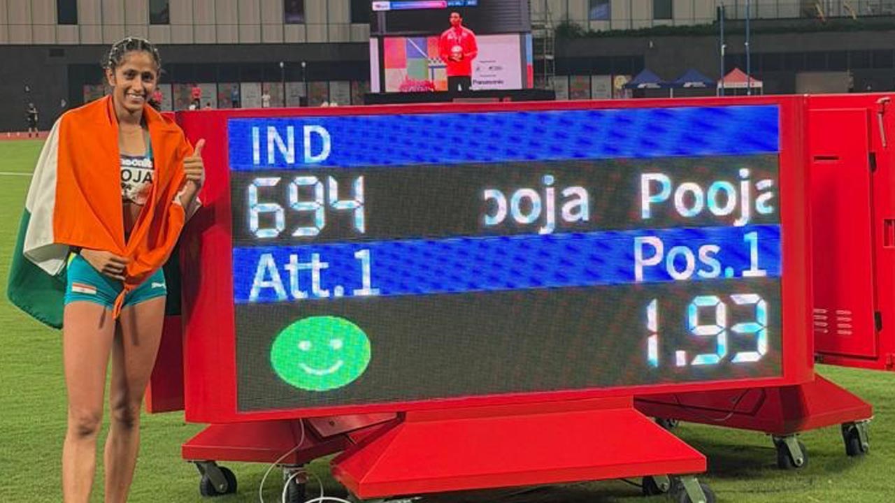 Pooja sets national record as India shines at Asian U20 Athletics Championships
