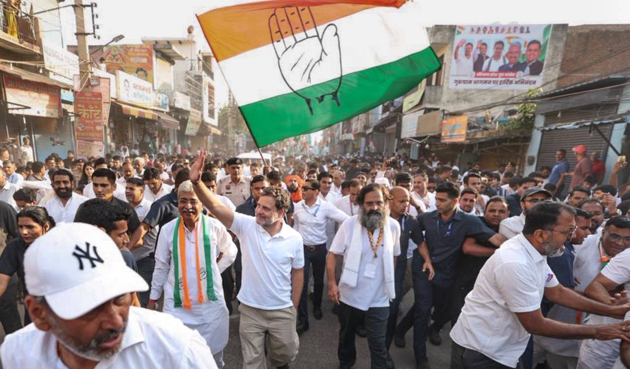 Rahul Gandhi accuses BJP of ‘stealing elections’ in Gurugram rally
