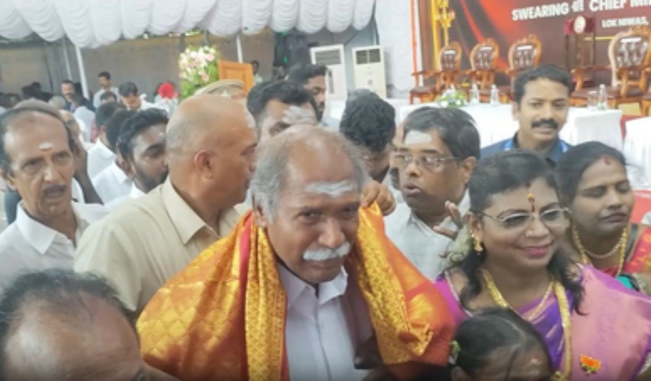 Rangaswamy sworn in as Puducherry CM for 5th time; NDA govt takes charge