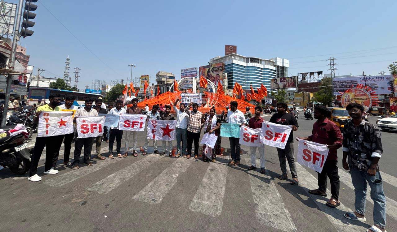 Left organisations demand arrest of Bandi Sanjay Kumar’s son