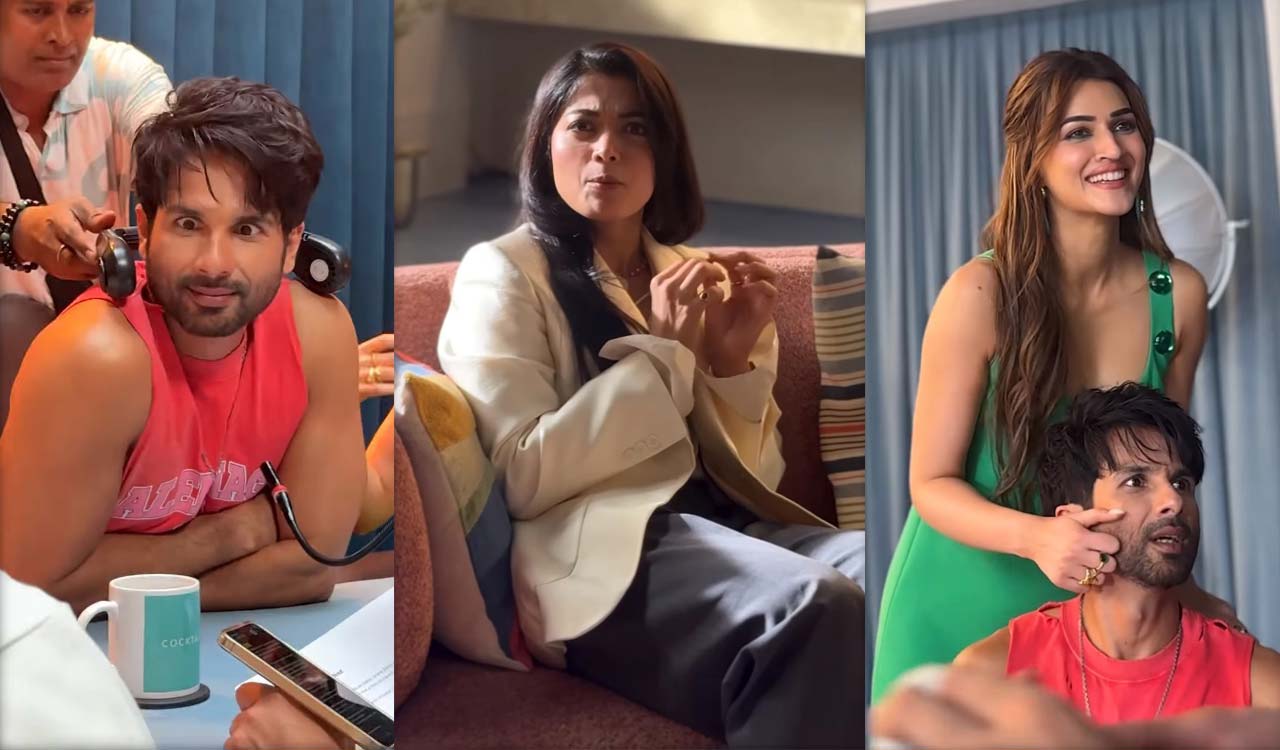 Shahid Kapoor shares BTS video with Kriti Sanon and Rashmika Mandanna from ‘Cocktail 2’ promotions