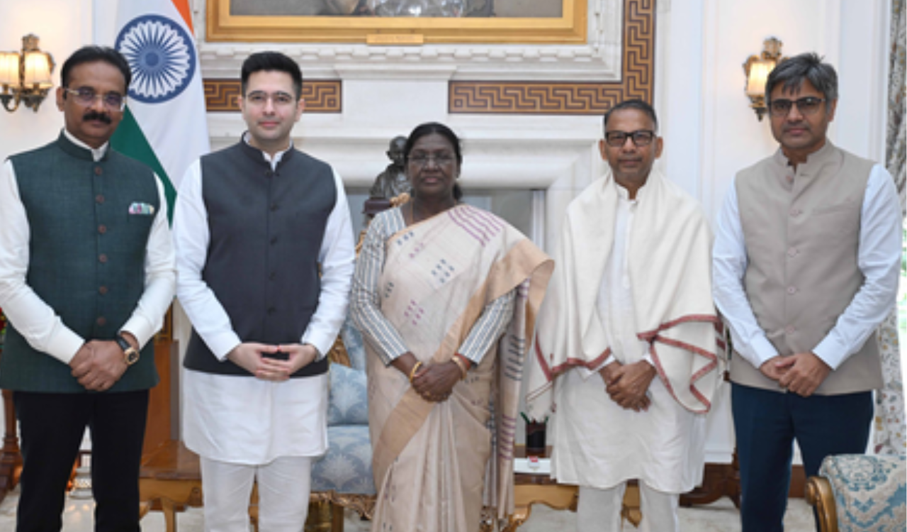 Raghav Chadha meets President, alleges harassment after BJP switch