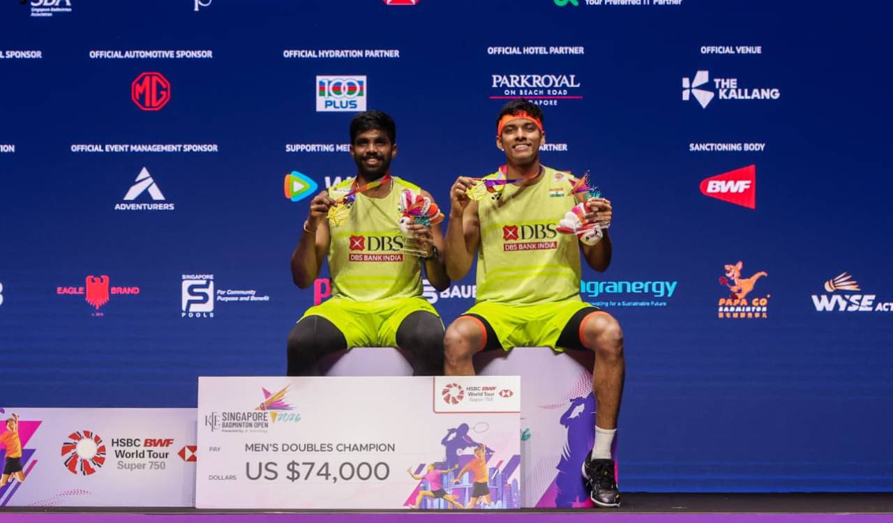 Satwik-Chirag become first Indians to win Singapore Open men’s doubles title