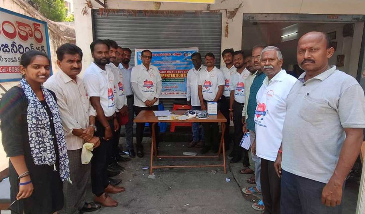 Free hypertension, obesity checkup camp held in Karimnagar