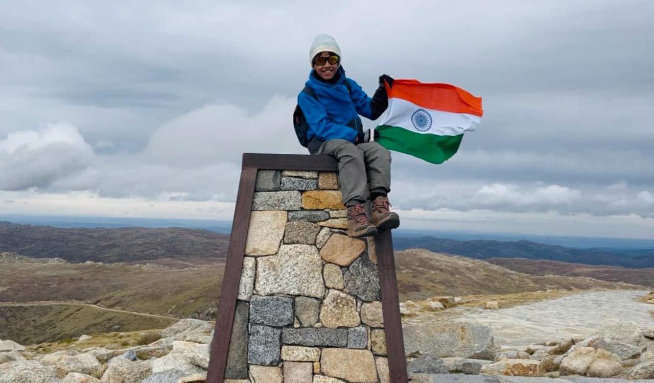 Nine-year-old Siddipet boy scales Australia’s highest peak