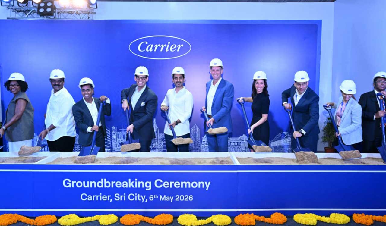 Nara Lokesh lays foundation for Carrier Global’s AC manufacturing facility in Tirupati
