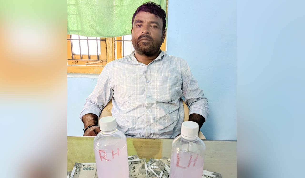Panchayat secretary caught taking Rs. 25,000 bribe in Khammam