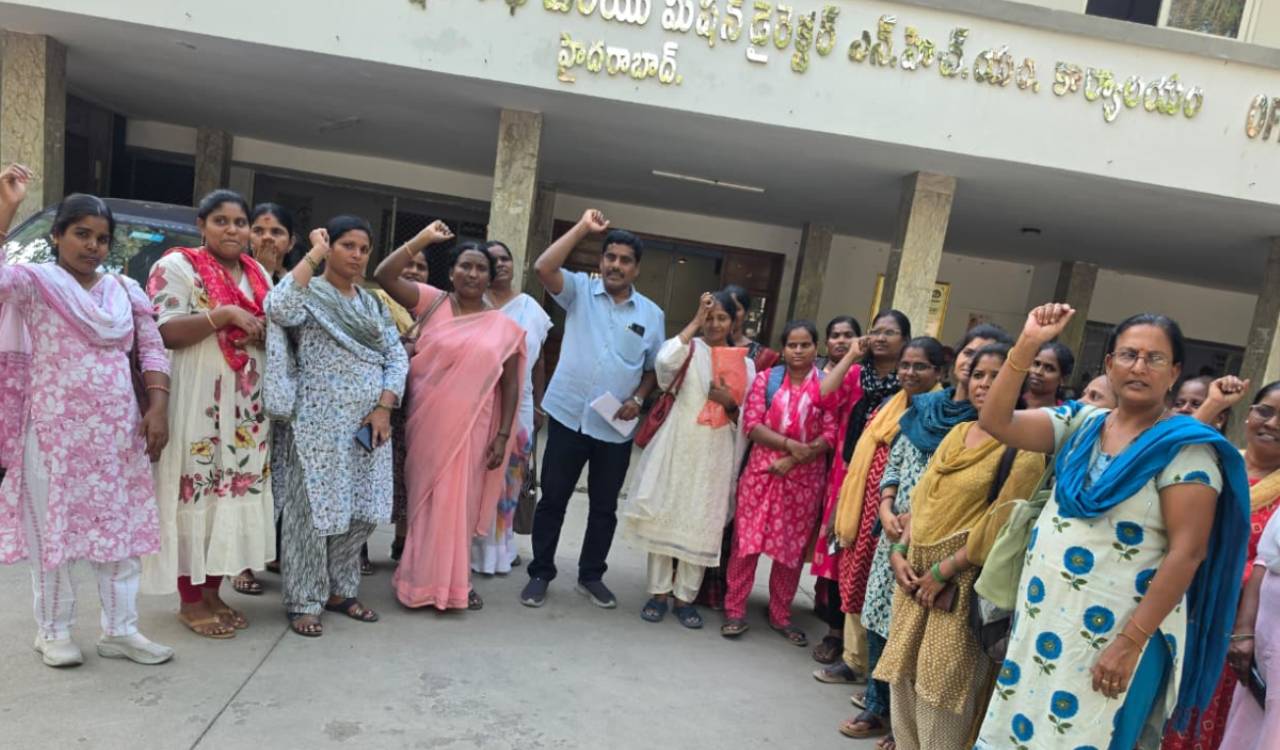 Medchal UPHC staff protest over non‑payment of February salaries