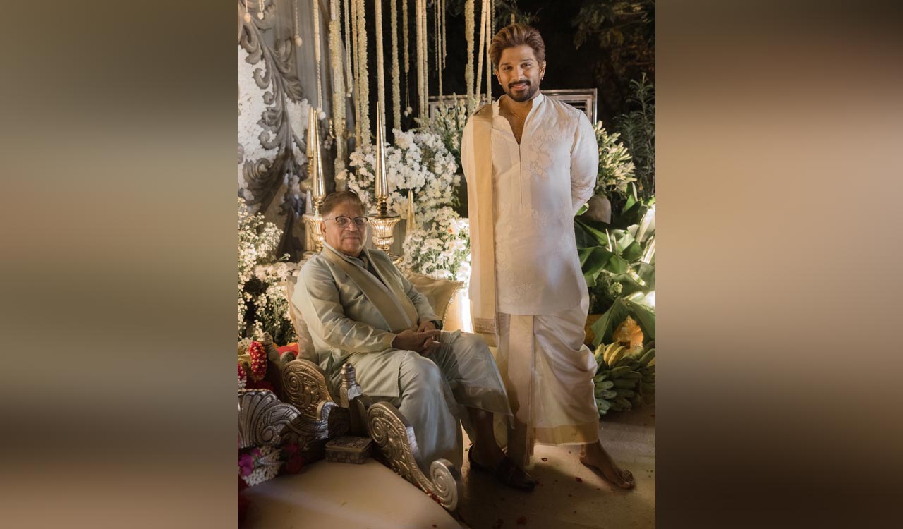 Allu Arjun calls father Allu Aravind his ‘living God’ in Father’s Day post