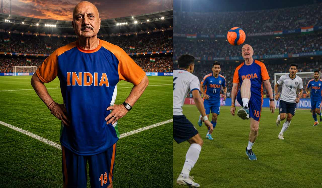 Anupam Kher imagines himself in India’s football World Cup dream, shares creative images