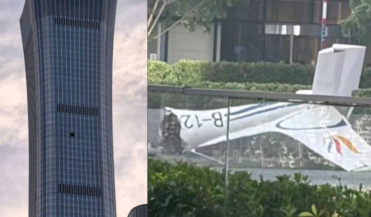 Small sport aircraft crashes into Beijing’s tallest Citic Tower
