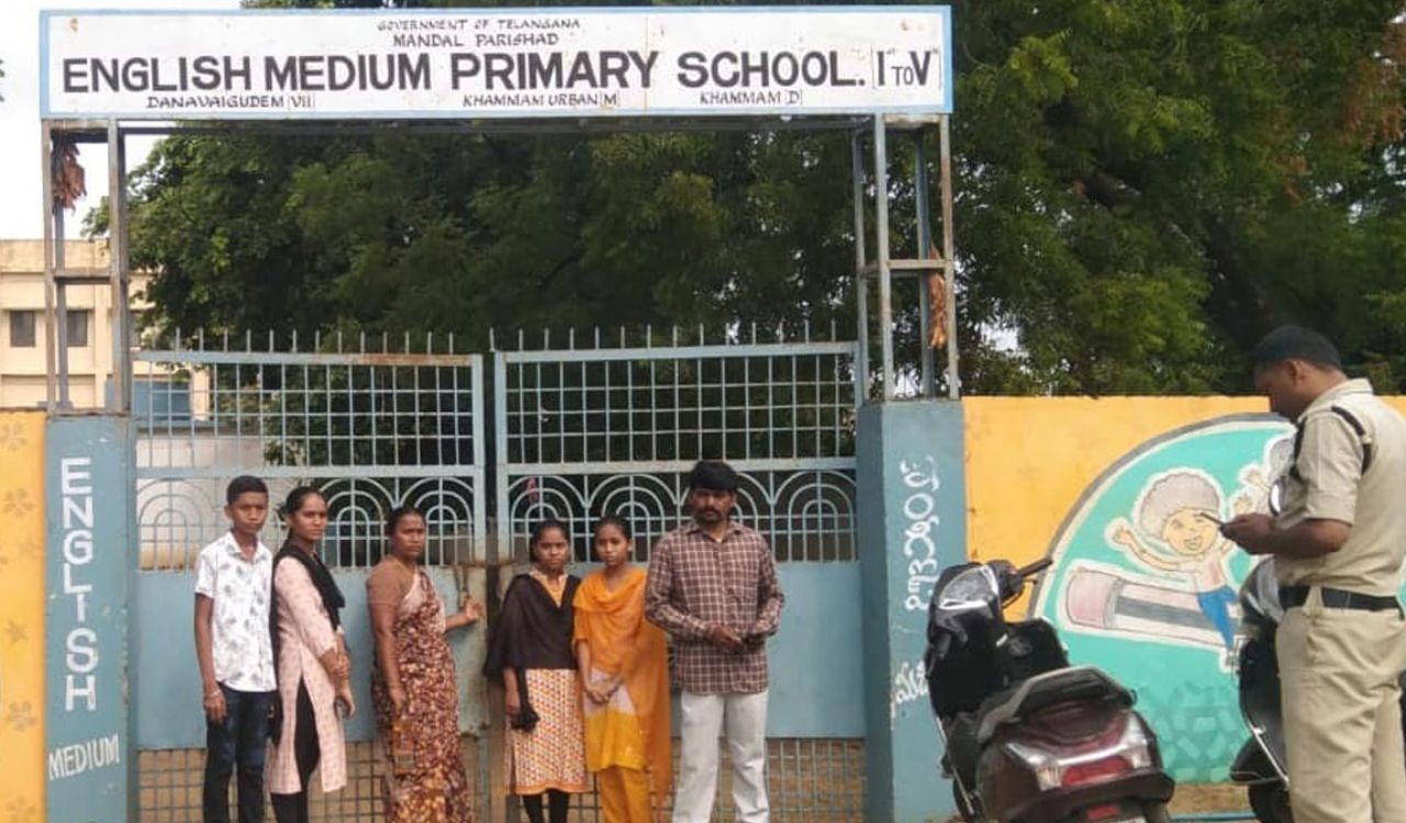 Contractor locks Khammam government school over pending bills, targets Congress government