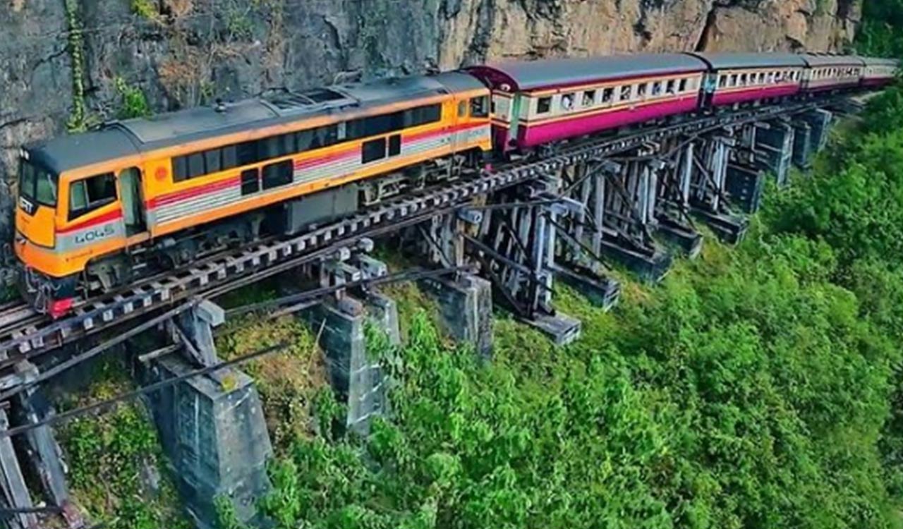 Sunken train station on infamous WWII ‘Death Railway’ resurfaces from Thailand reservoir 