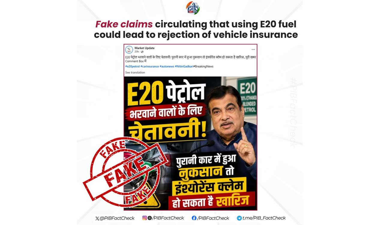 Government rejects claim that E20 fuel affects vehicle insurance
