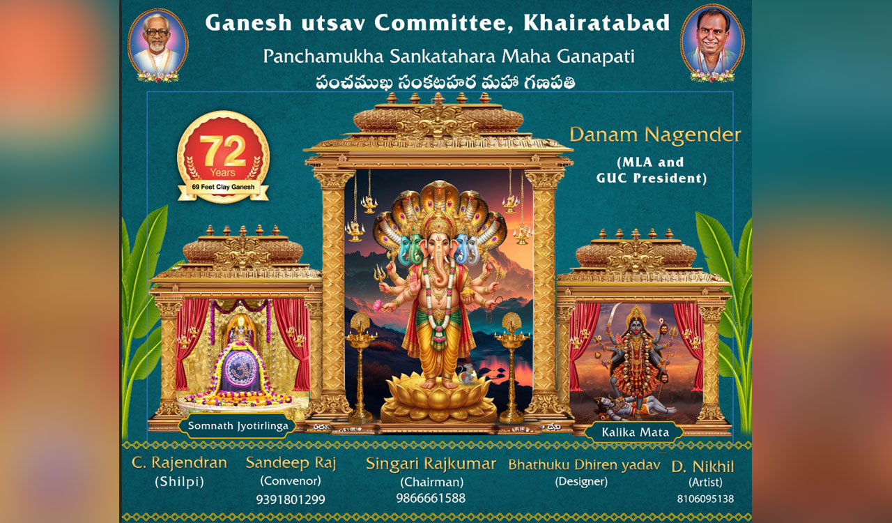 Khairatabad Ganesh 2026 theme unveiled as Panchamukha Sankatahara Maha Ganapati