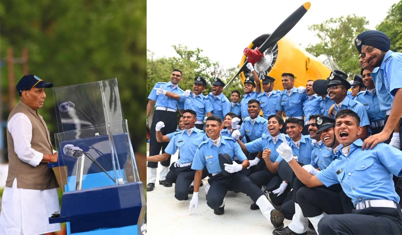 Hyderabad: Adapt to changing warfare, Rajnath tells newly commissioned IAF officers