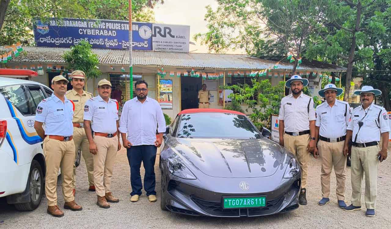 Hyderabad police books man for allowing minor son to drive luxury car on ORR