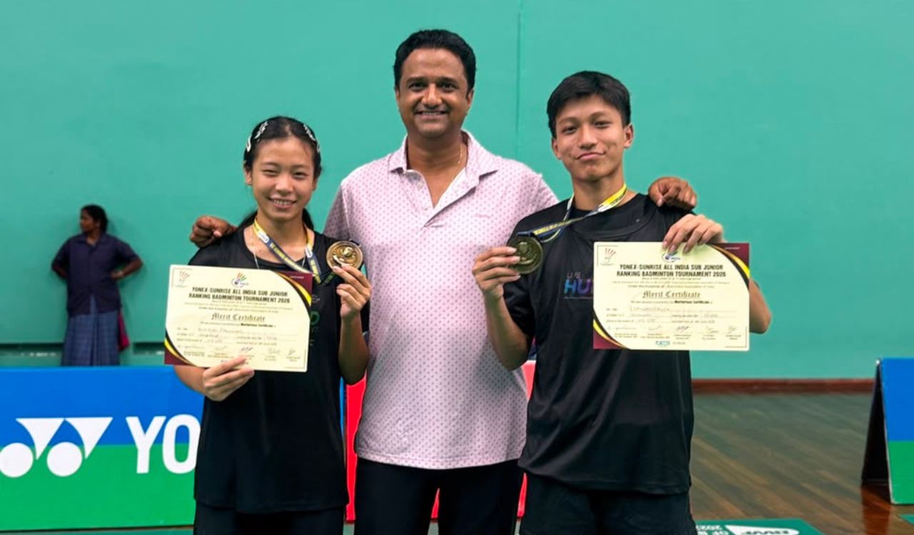 Suchitra Academy trainees sweep U-15 mixed doubles crown in straight games