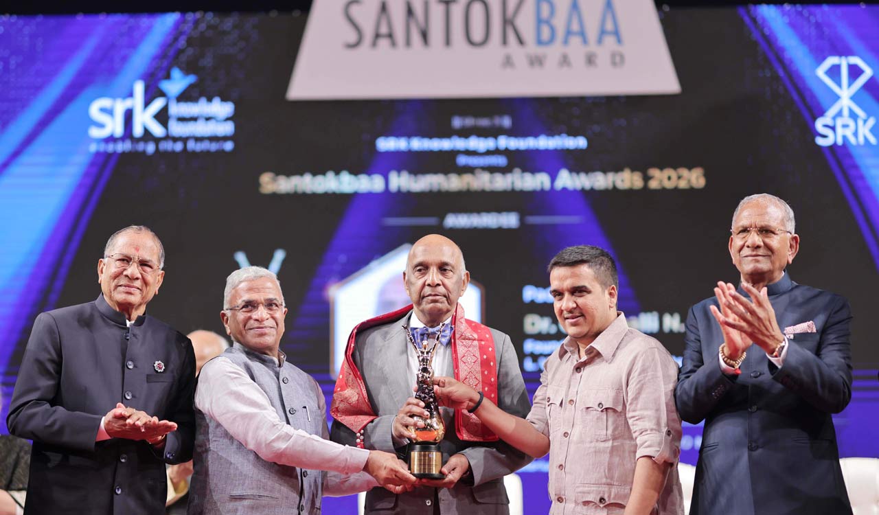 LVPEI founder Dr Gullapalli N Rao honoured with SantokBaa award