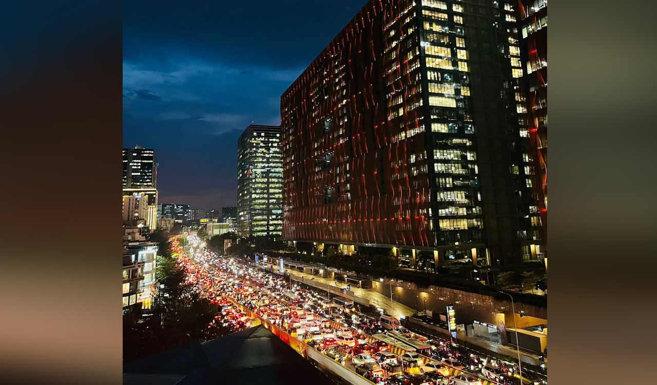 Less than an hour of rain brings Hyderabad’s IT corridor to a standstill