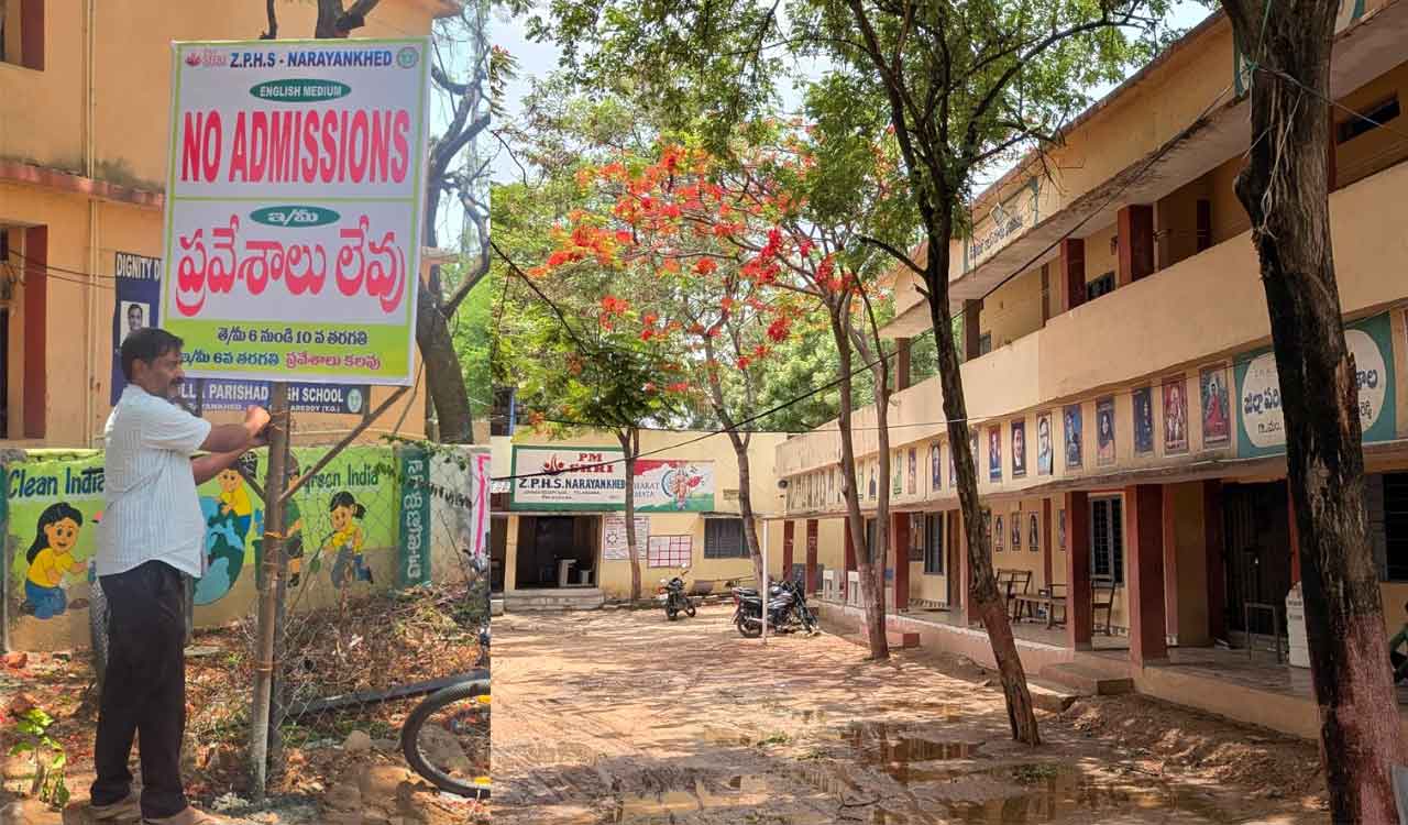 Narayankhed ZPHS displays no admission board after getting 70 admissions from private schools