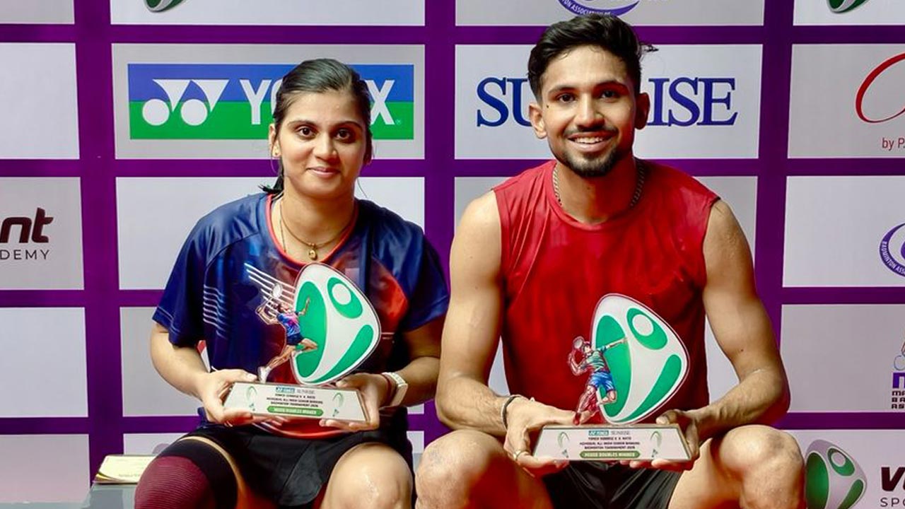 Nitin and Likhita clinch mixed doubles gold at All India Senior Ranking badminton tournament