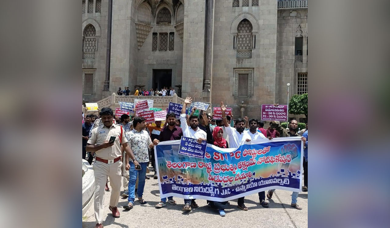 Protests continue at Osmania University over job recruitment delays