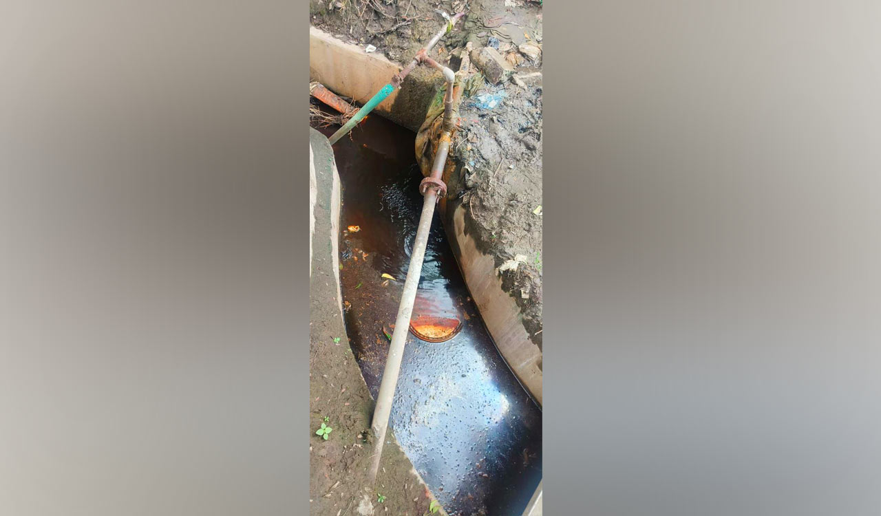 Residents allege industrial effluent discharge into water bodies after rains in Sangareddy district